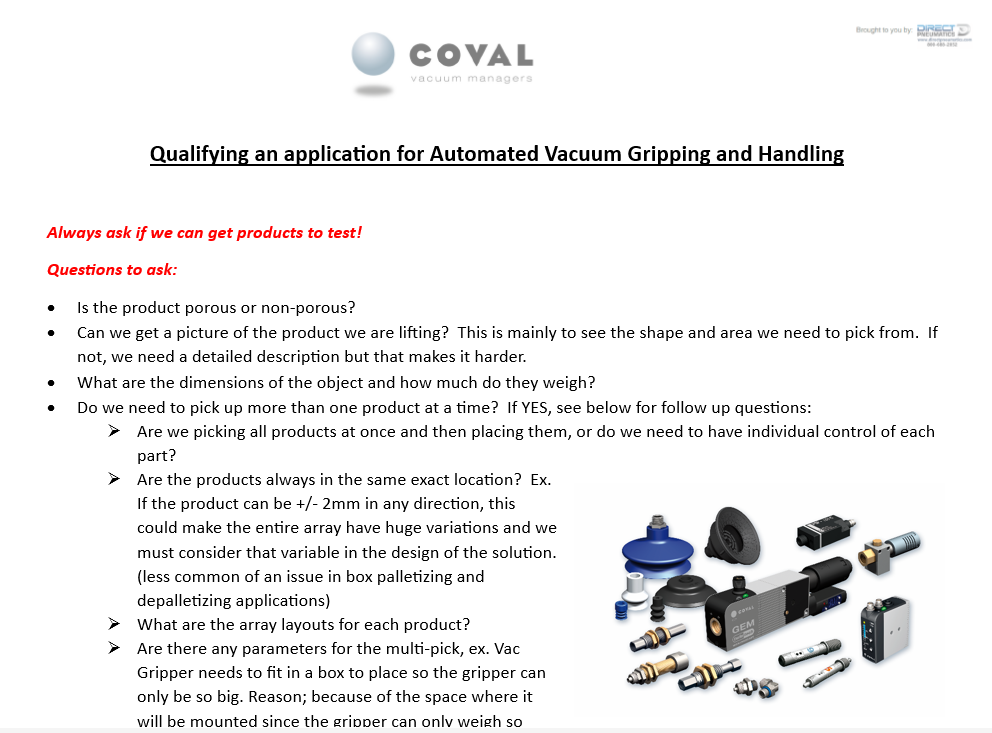 Coval - Suction Pad Operating Mode